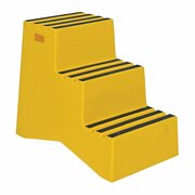 Vestil 3 Steps, Polyethylene Step Stool, Load Capacity, Yellow VST-3-Y
